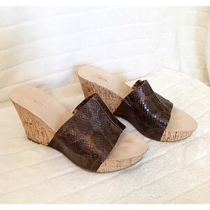 NINE WEST 'Ersilia' 9M Cork Platform Wedge Slide